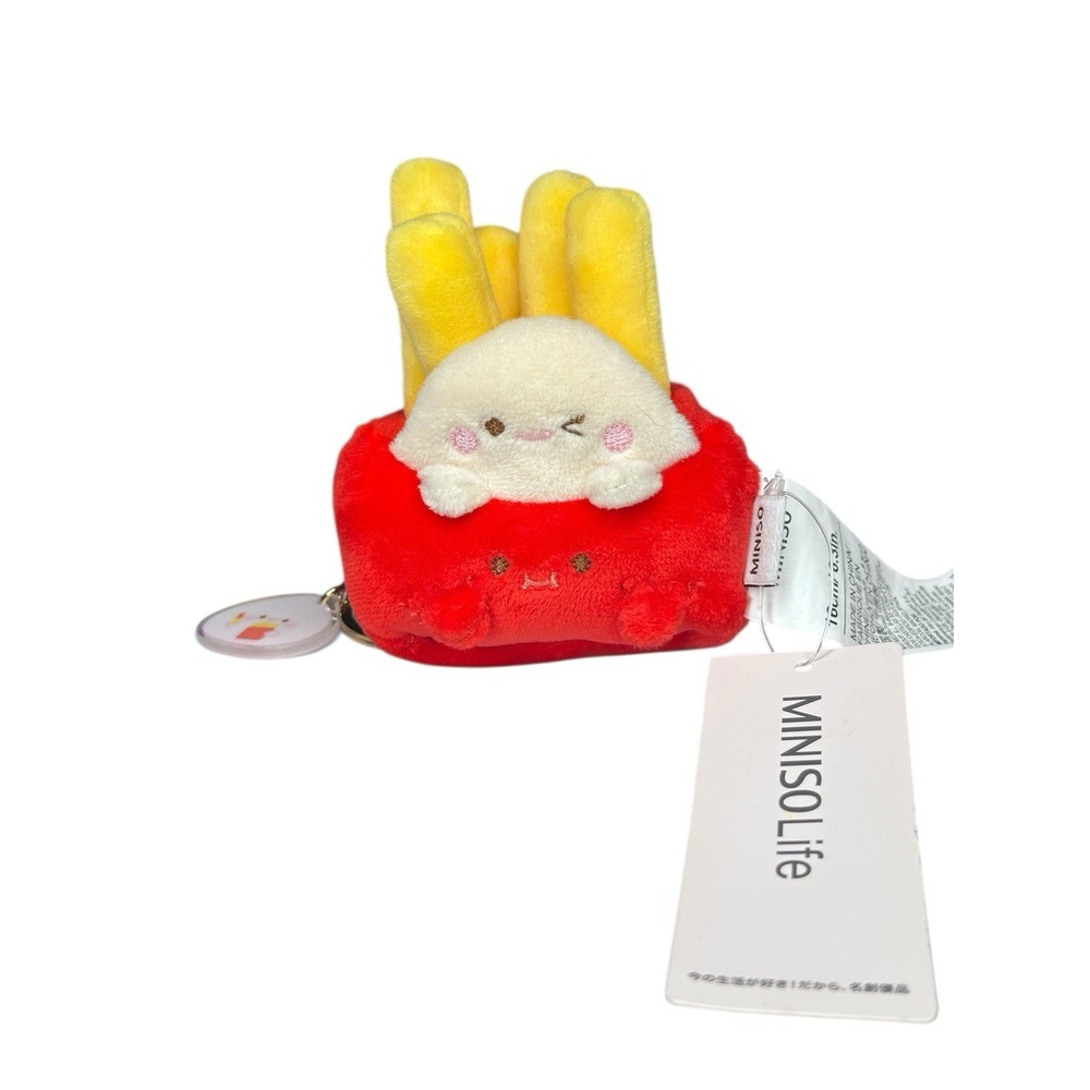 Miniso Life Yummy Yummy Food French Fries Fry Plush Bag Charm Keychain NEW